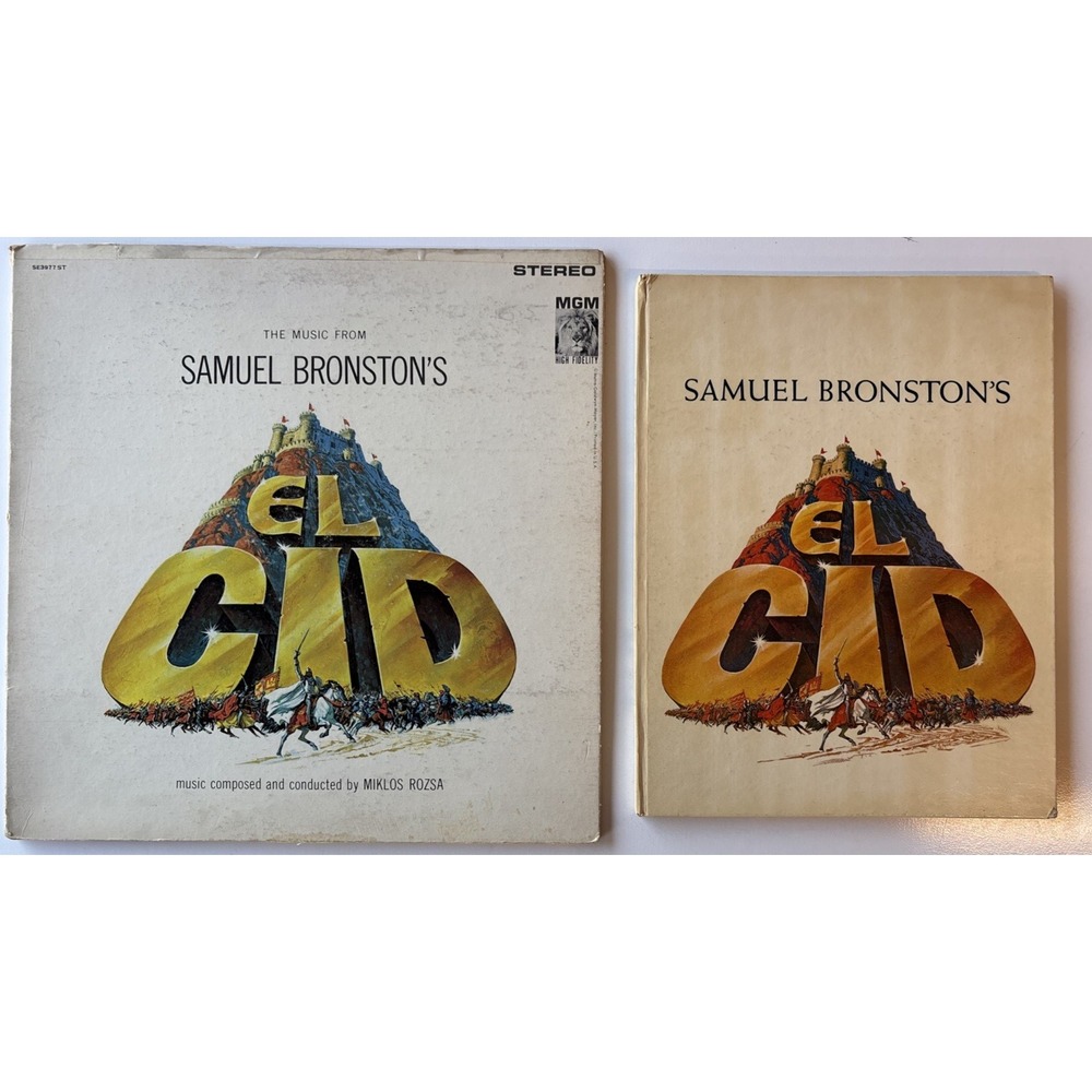 EL CID Soundtrack Gatefold LP E3977  Vinyl and Promotional Hardcover MGM (L57)